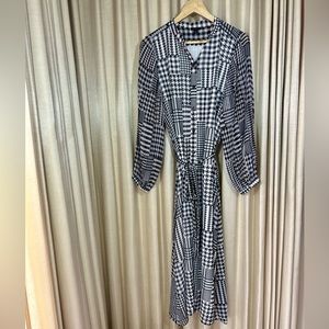 Ann Taylor Houndstooth Check dress, black/white, XL